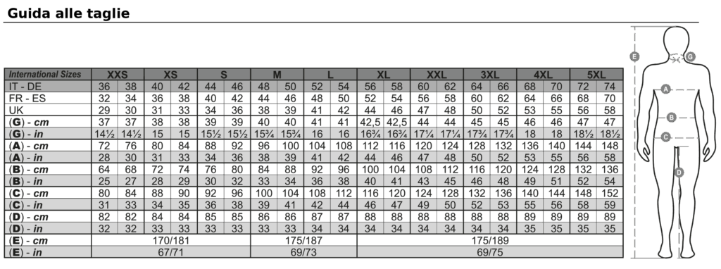 Tabella taglie PARTY IT