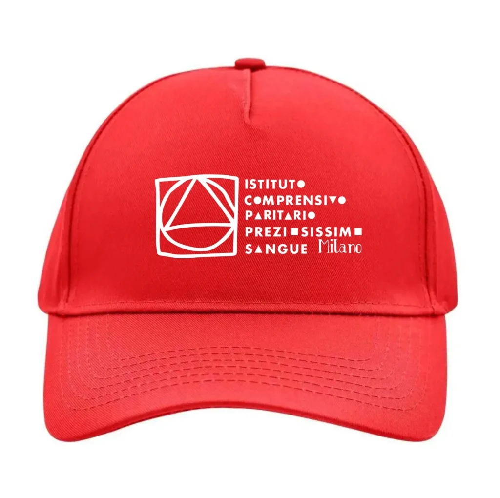 preziosine cappellino milano rosso visiera overcut