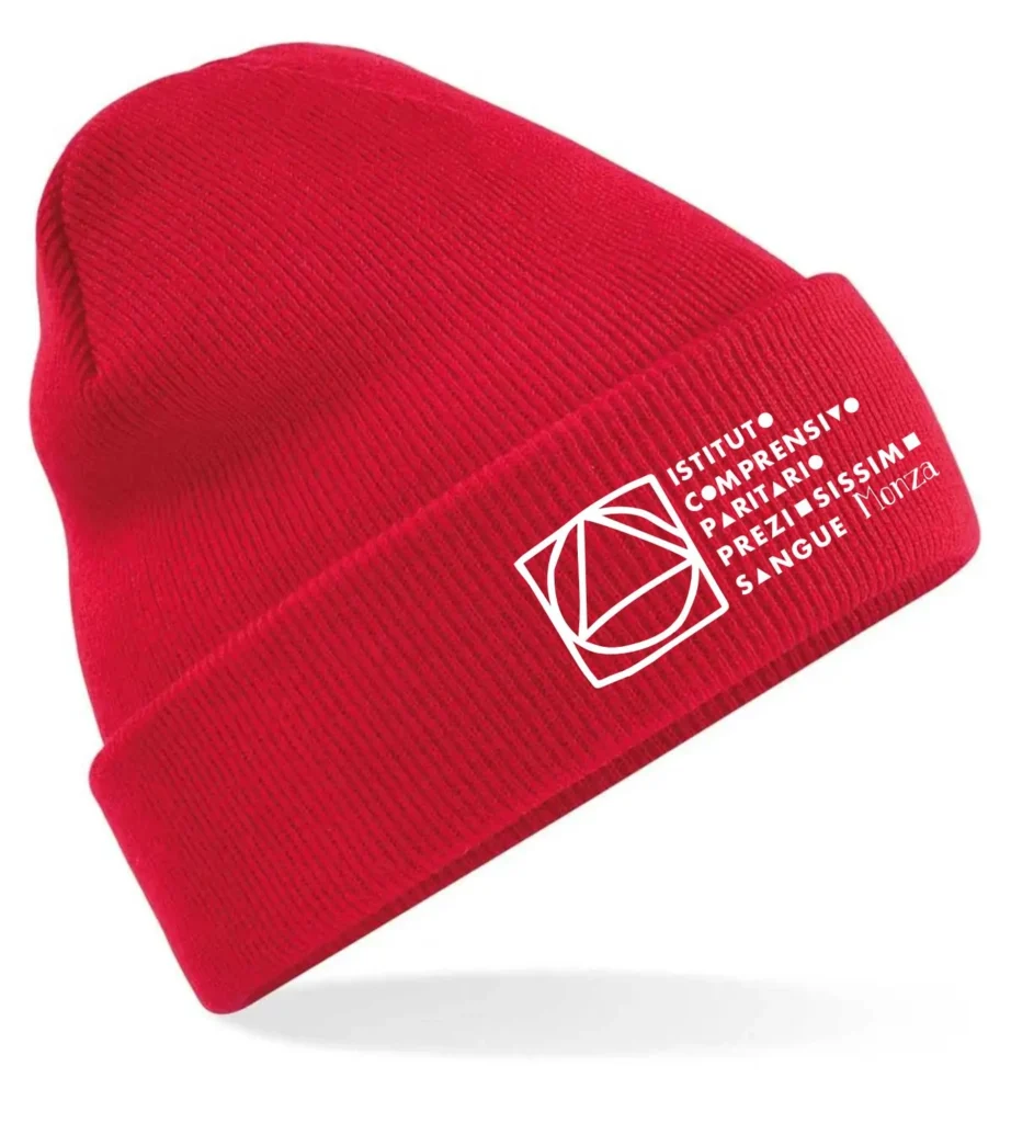 preziosine milano rosso cappellino invernale overcut